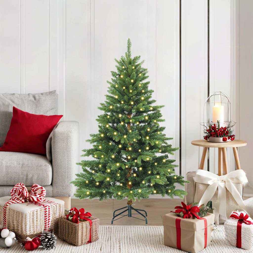 vidaXL Kunstkerstboom met 150 LED met standaard Groen 120 cm PE en PVC