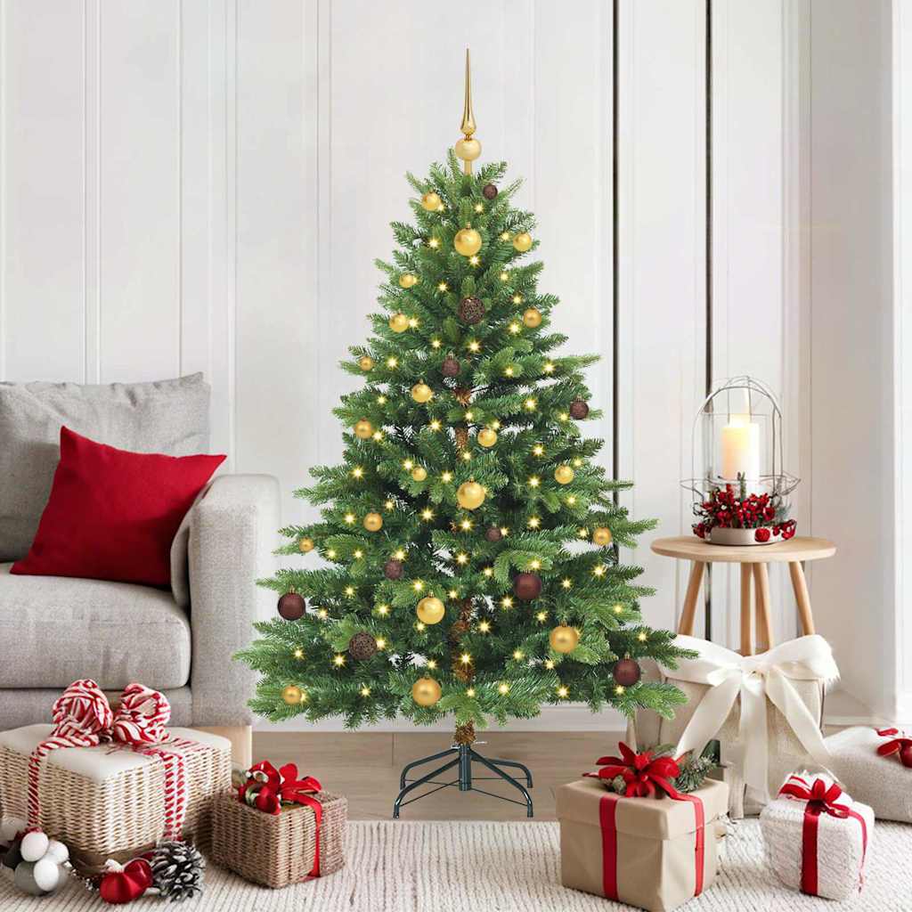 vidaXL Kunstkerstboom met 150 LED met standaard Groen 120 cm PE en PVC