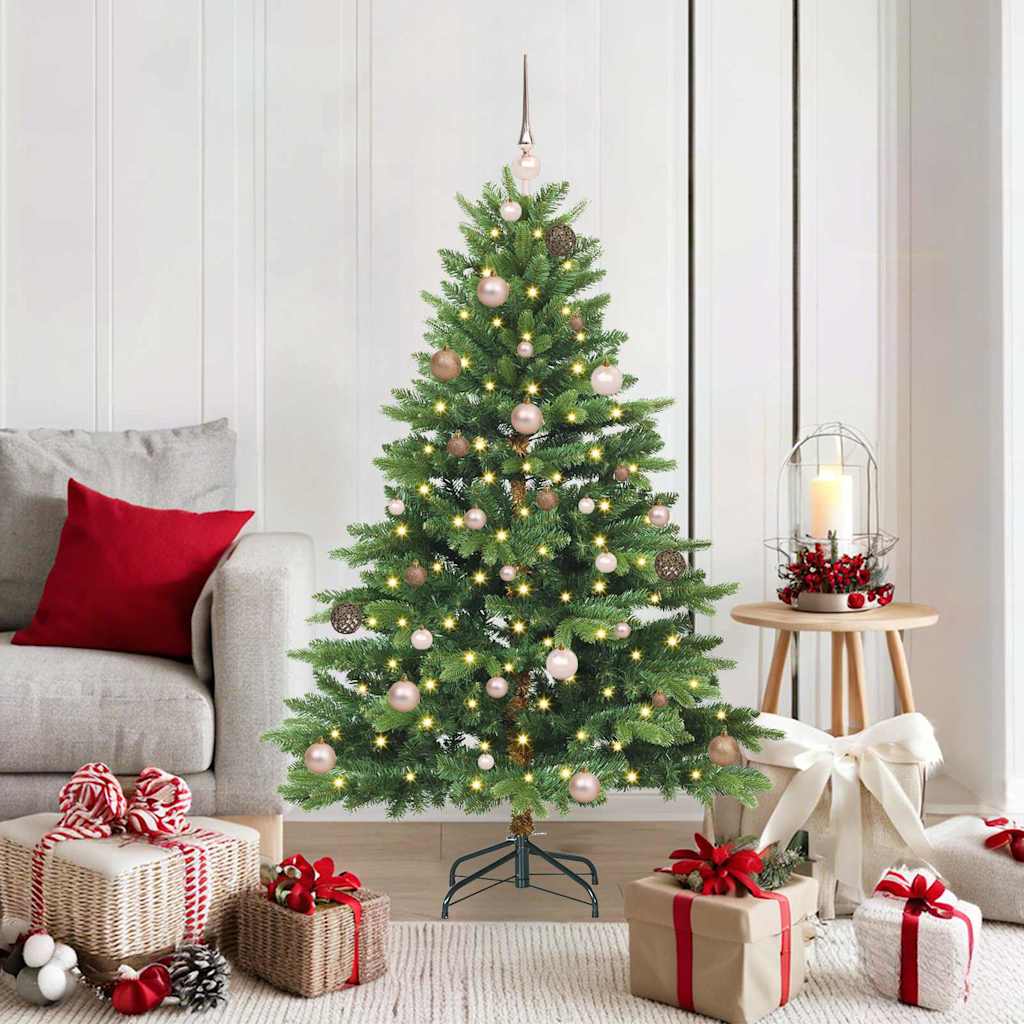 vidaXL Kunstkerstboom met 150 LED met standaard Groen 120 cm PE en PVC