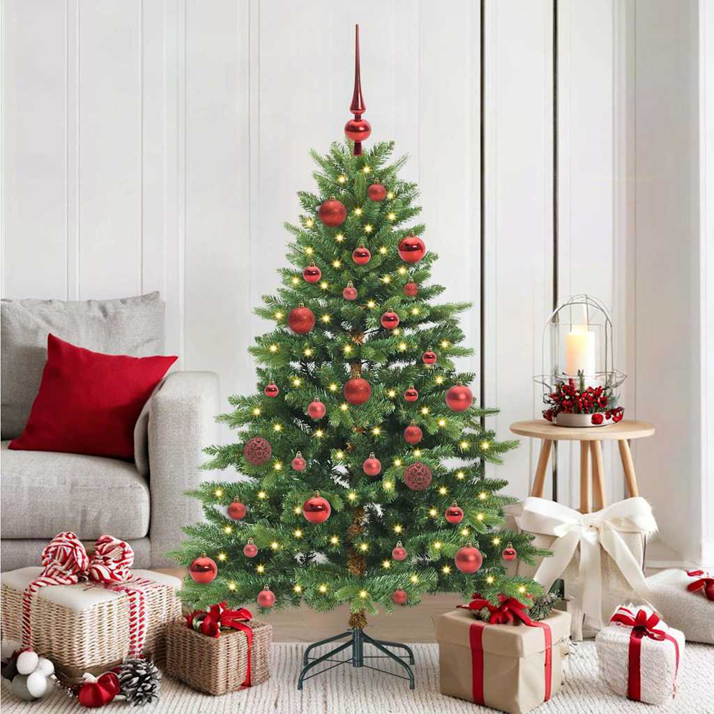 vidaXL Kunstkerstboom met 150 LED met standaard Groen 120 cm PE en PVC