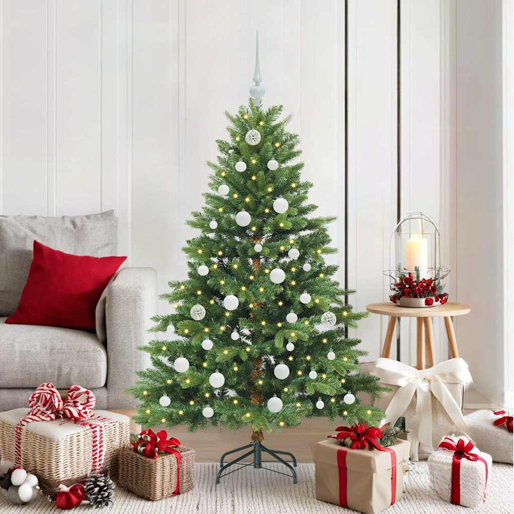 vidaXL Kunstkerstboom met 150 LED met standaard Groen 120 cm PE en PVC
