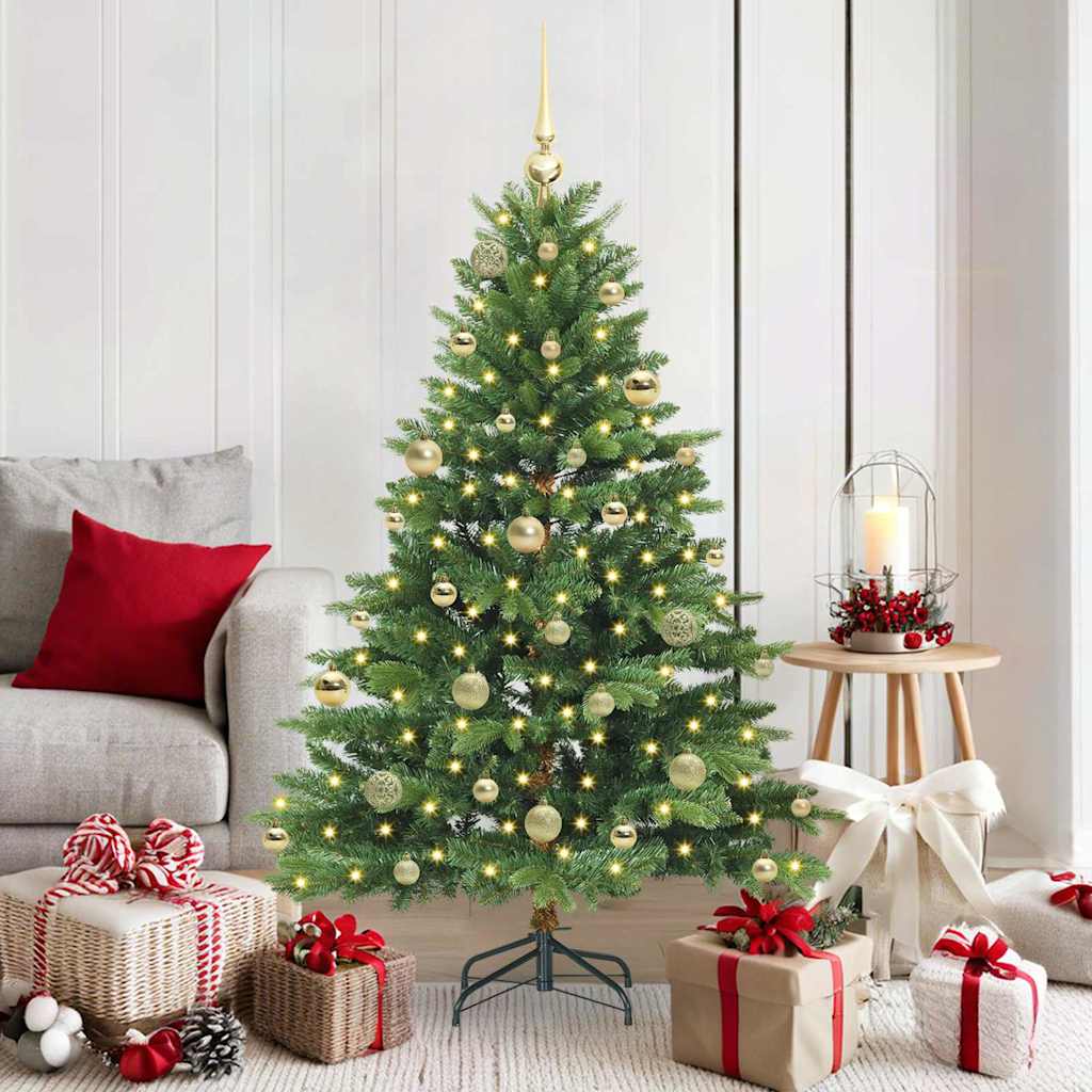 vidaXL Kunstkerstboom met 150 LED met standaard Groen 120 cm PE en PVC