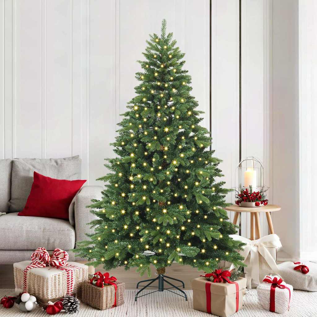 vidaXL Kunstkerstboom met 150 LED met standaard Groen 120 cm PE en PVC