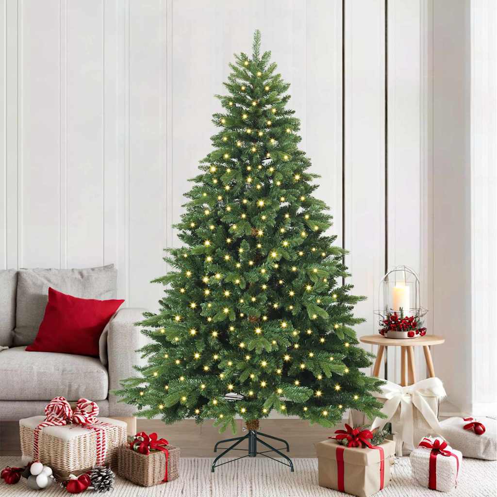 vidaXL Kunstkerstboom met 150 LED met standaard Groen 120 cm PE en PVC