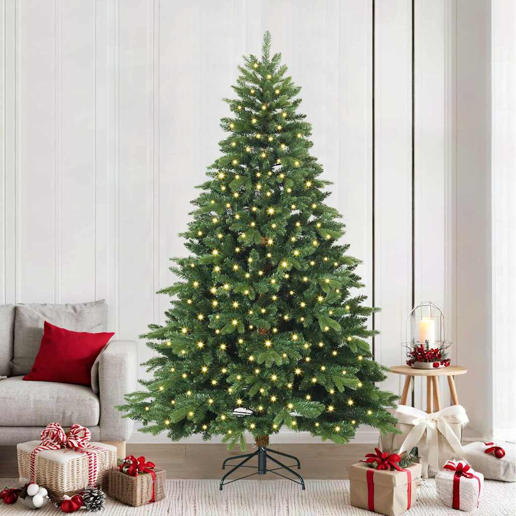 vidaXL Kunstkerstboom met 150 LED met standaard Groen 120 cm PE en PVC