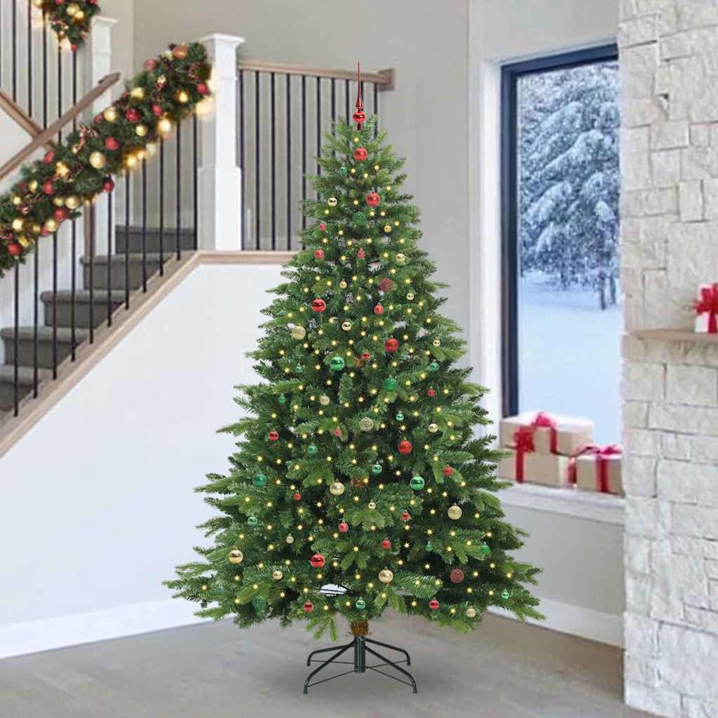 vidaXL Kunstkerstboom met 150 LED met standaard Groen 120 cm PE en PVC