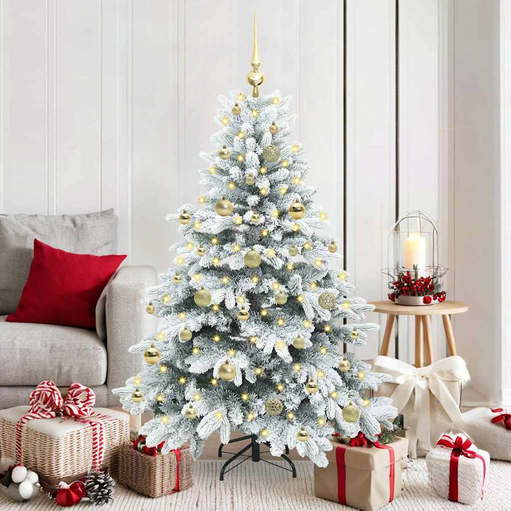 vidaXL Kunstkerstboom met 150 LED met standaard Groen 120 cm PE en PVC