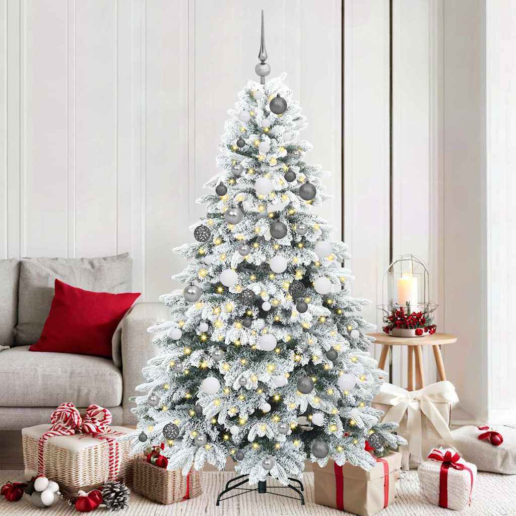 vidaXL Kunstkerstboom met 150 LED met standaard Groen 120 cm PE en PVC