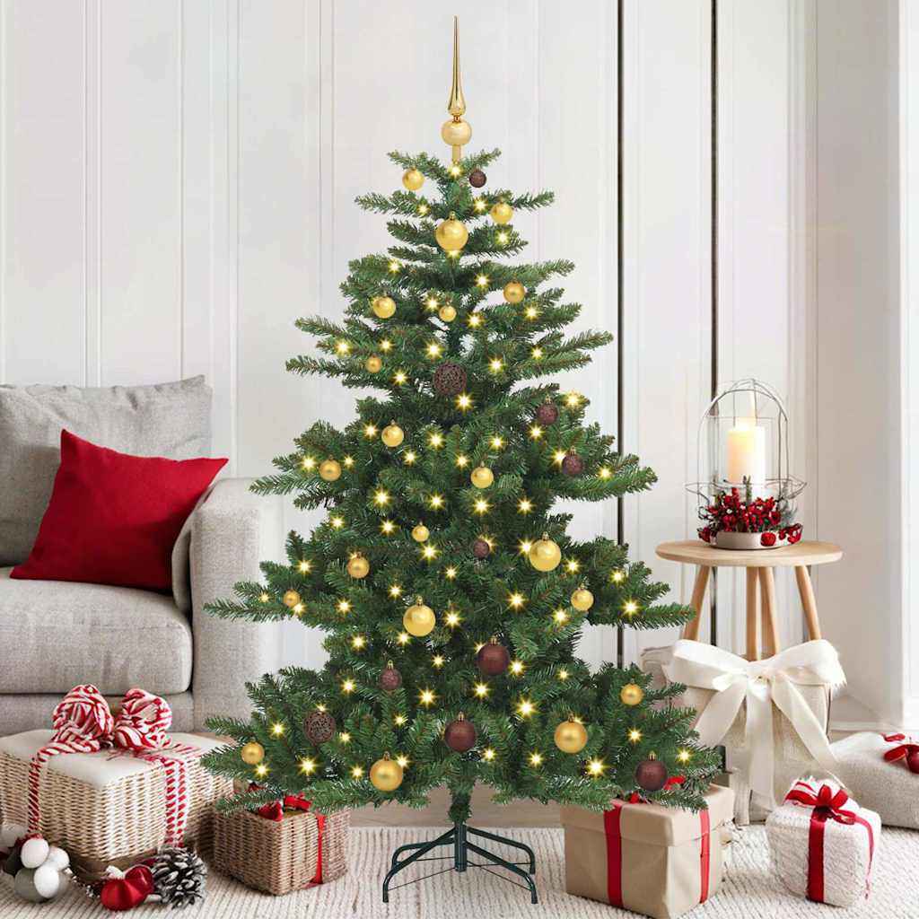 vidaXL Kunstmatige Inklapbare Kerstboom met 150 LED Groen 150 cm PVC