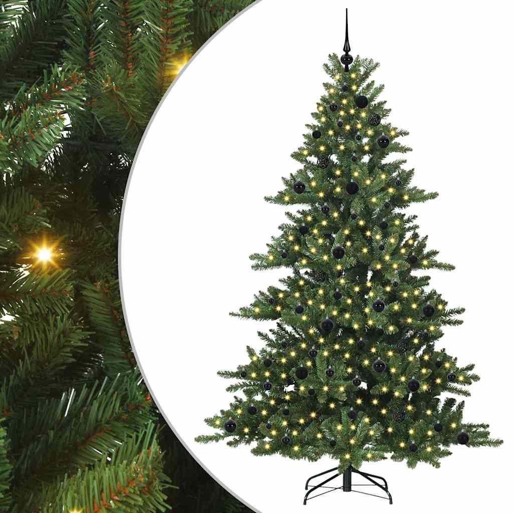 vidaXL Kunstmatige Inklapbare Kerstboom met 150 LED Groen 150 cm PVC