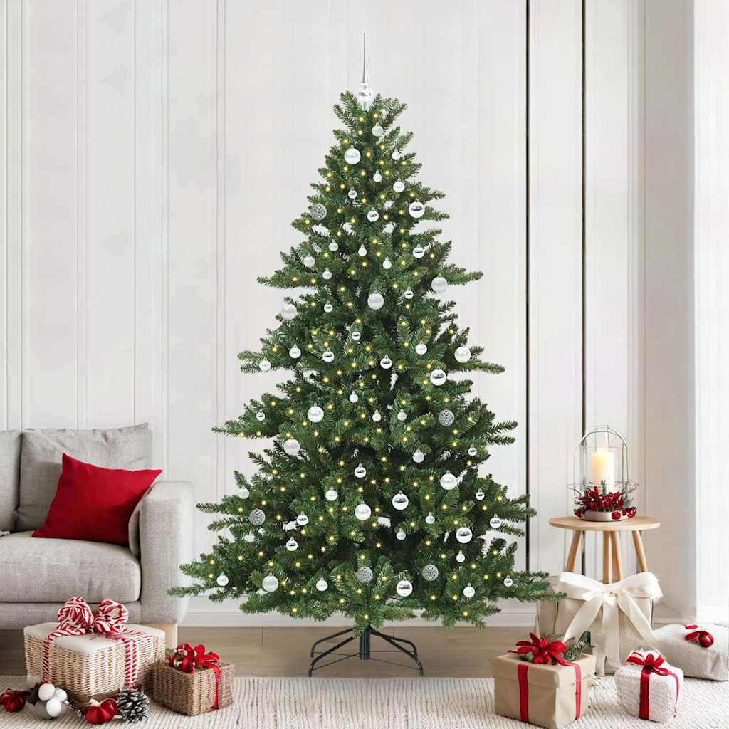 vidaXL Kunstmatige Inklapbare Kerstboom met 150 LED Groen 150 cm PVC