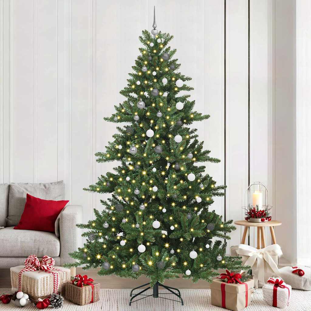 vidaXL Kunstmatige Inklapbare Kerstboom met 150 LED Groen 150 cm PVC