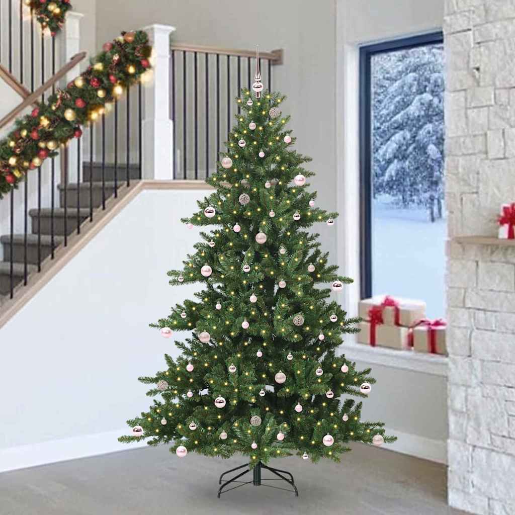 vidaXL Kunstmatige Inklapbare Kerstboom met 150 LED Groen 150 cm PVC