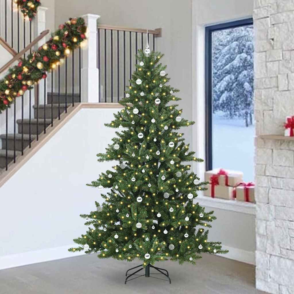 vidaXL Kunstmatige Inklapbare Kerstboom met 150 LED Groen 150 cm PVC