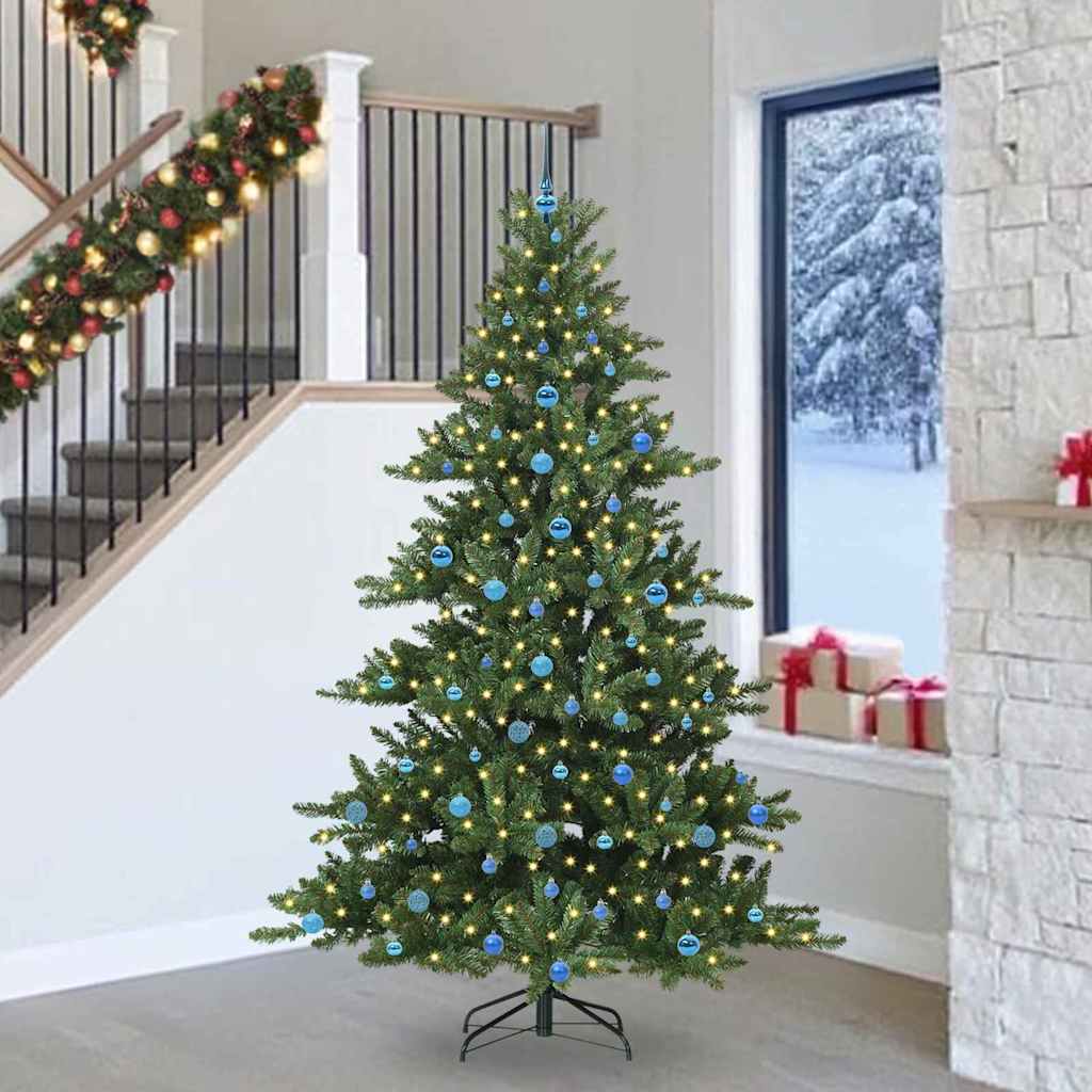 vidaXL Kunstmatige Inklapbare Kerstboom met 150 LED Groen 150 cm PVC