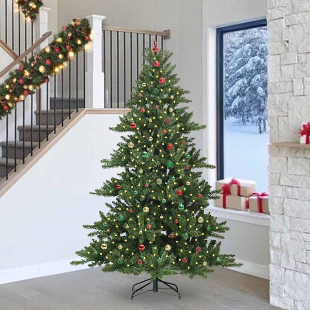 vidaXL Kunstmatige Inklapbare Kerstboom met 150 LED Groen 150 cm PVC
