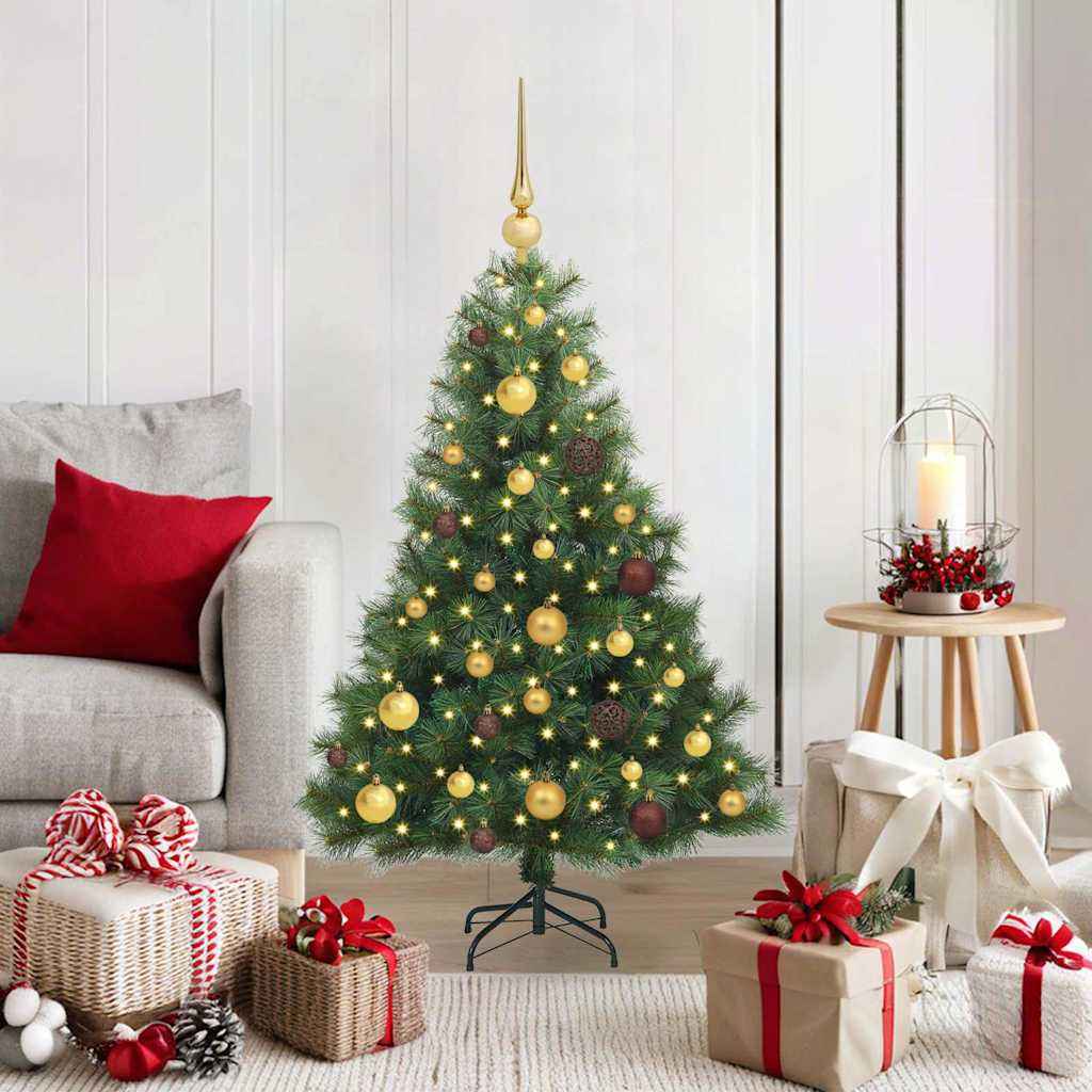vidaXL Kunstkerstboom met 150 LED met standaard Groen 120 cm PE en PVC