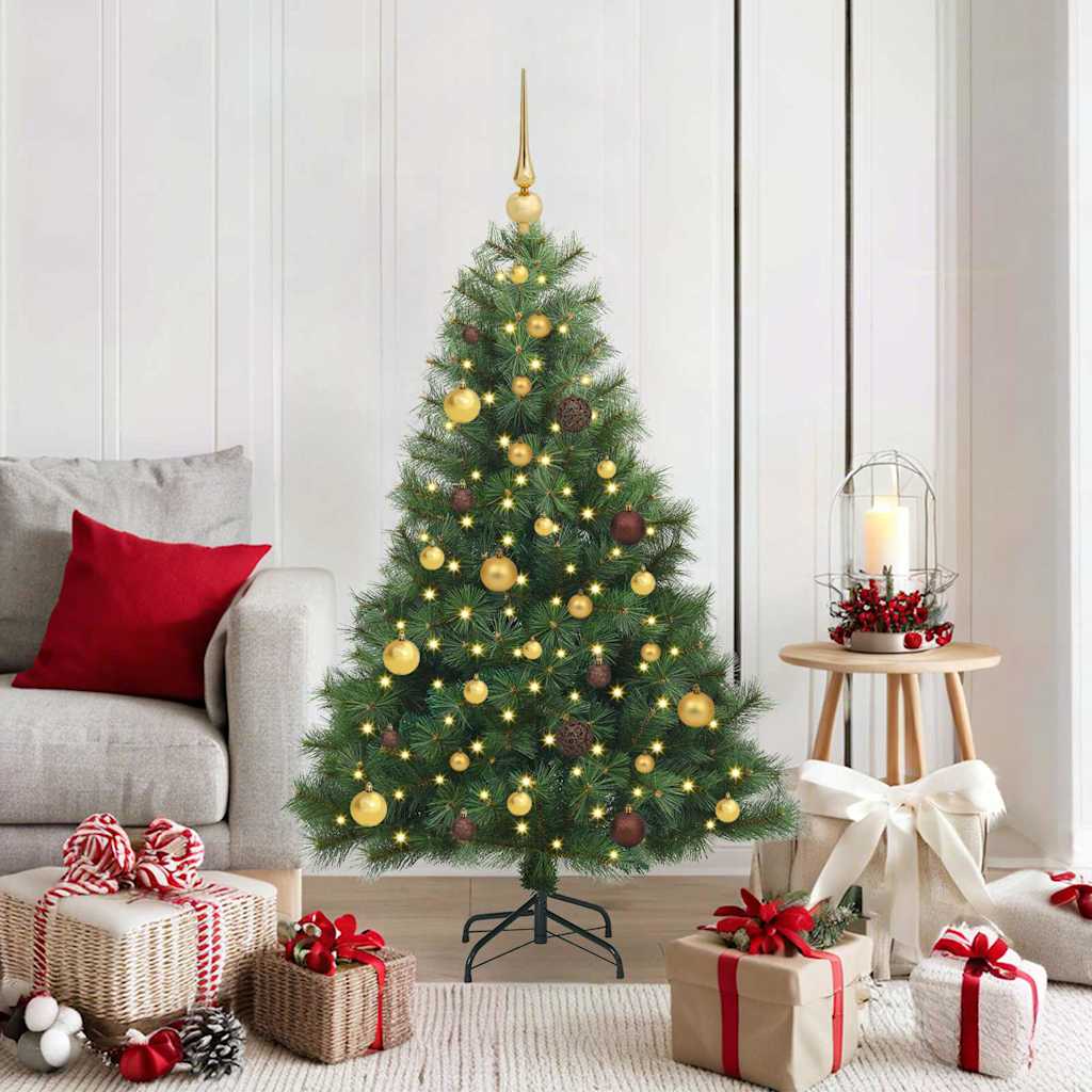 vidaXL Kunstkerstboom met 150 LED met standaard Groen 120 cm PE en PVC