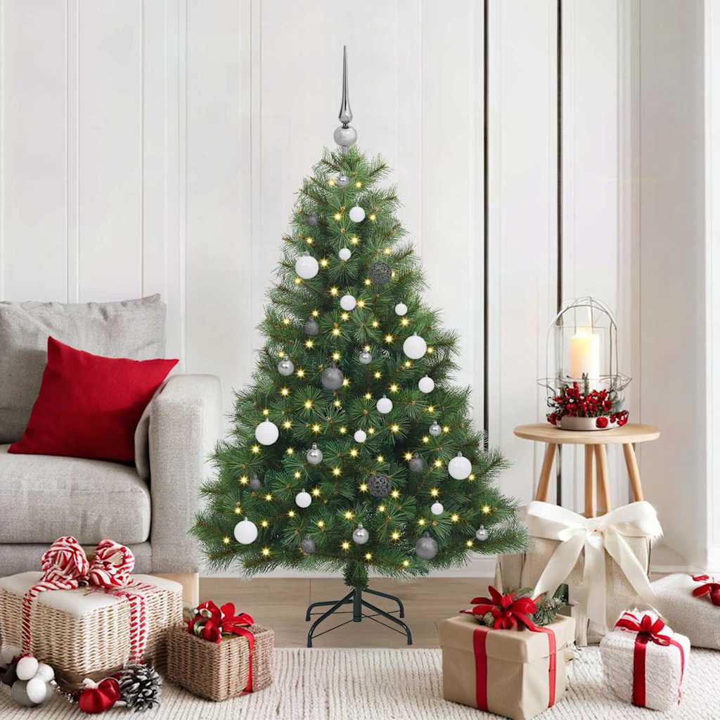 vidaXL Kunstkerstboom met 150 LED met standaard Groen 120 cm PE en PVC