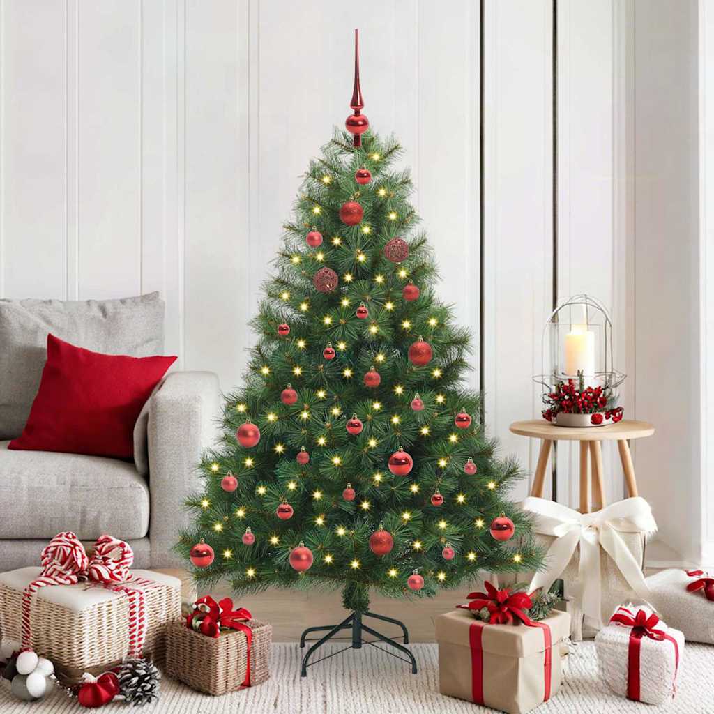 vidaXL Kunstkerstboom met 150 LED met standaard Groen 120 cm PE en PVC