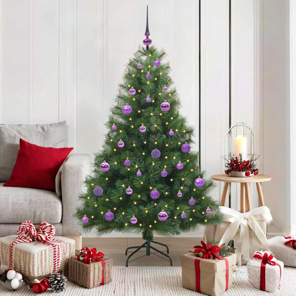 vidaXL Kunstkerstboom met 150 LED met standaard Groen 120 cm PE en PVC