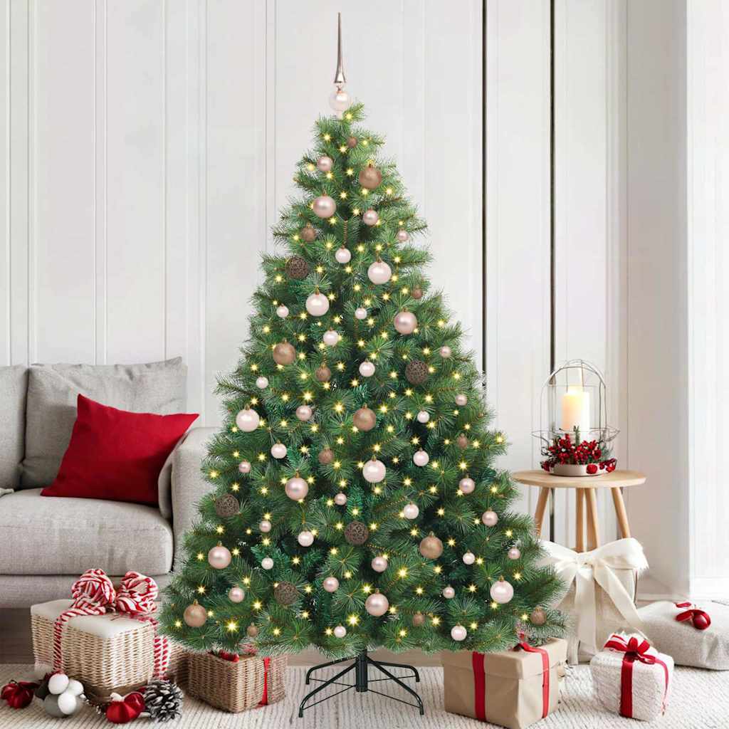 vidaXL Kunstkerstboom met 150 LED met standaard Groen 120 cm PE en PVC