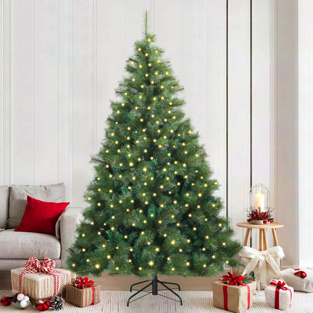 vidaXL Kunstkerstboom met 150 LED met standaard Groen 120 cm PE en PVC