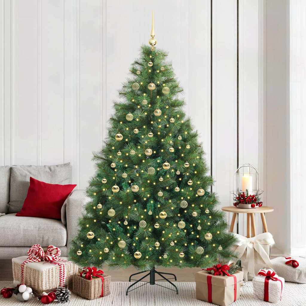 vidaXL Kunstkerstboom met 150 LED met standaard Groen 120 cm PE en PVC