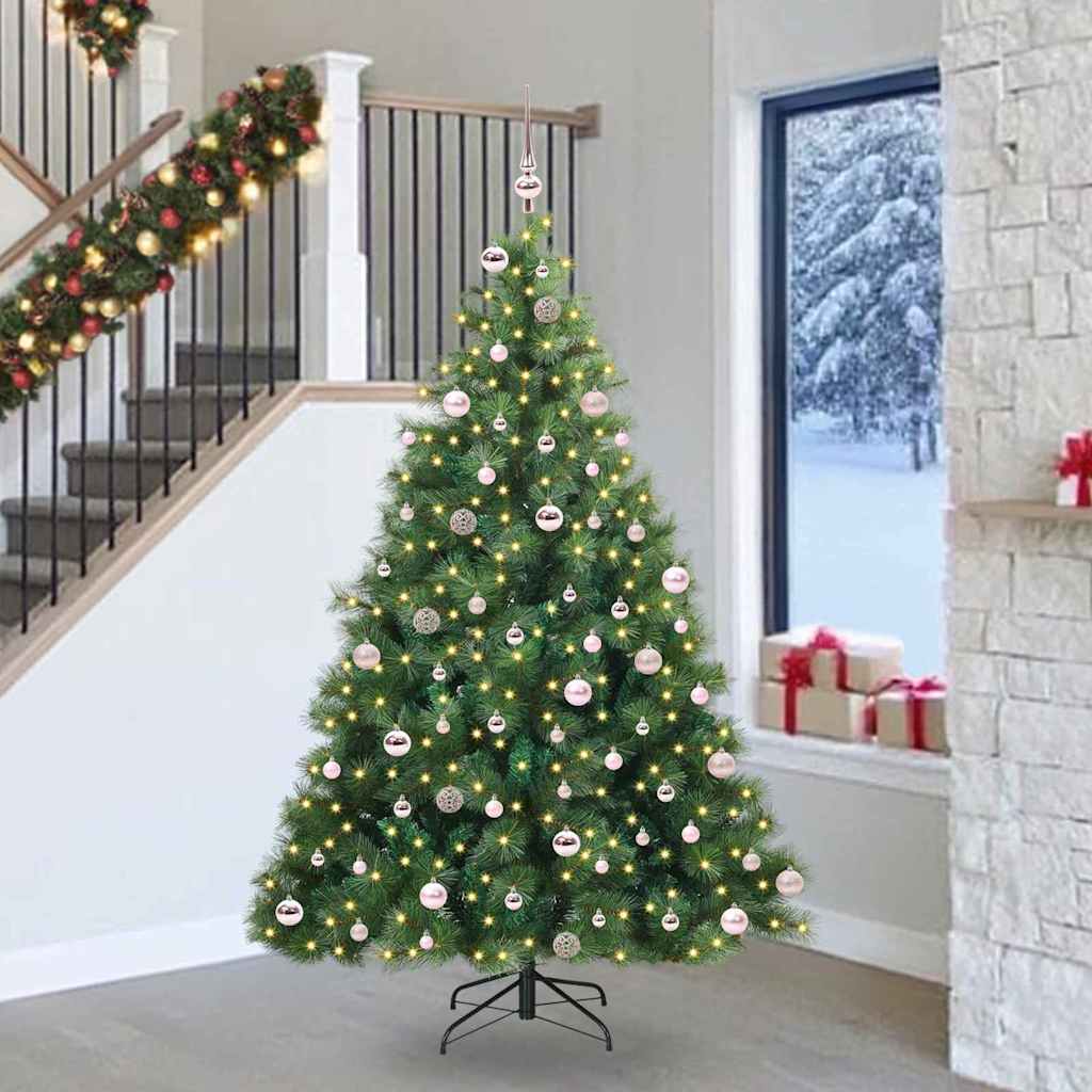 vidaXL Kunstkerstboom met 150 LED met standaard Groen 120 cm PE en PVC