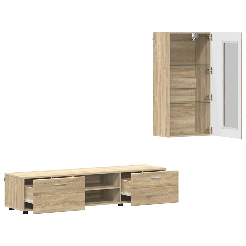 vidaXL TV-kast met lade met plank Wit 100.5 x 39 x 30 cm Bewerkt hout