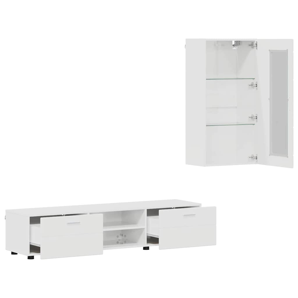 vidaXL TV-kast met lade met plank Wit 100.5 x 39 x 30 cm Bewerkt hout