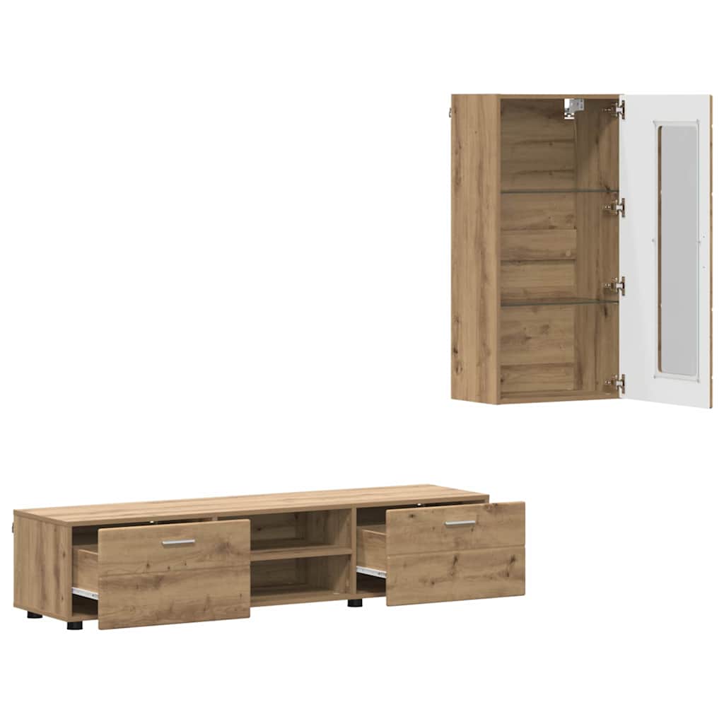 vidaXL TV-kast met lade met plank Wit 100.5 x 39 x 30 cm Bewerkt hout