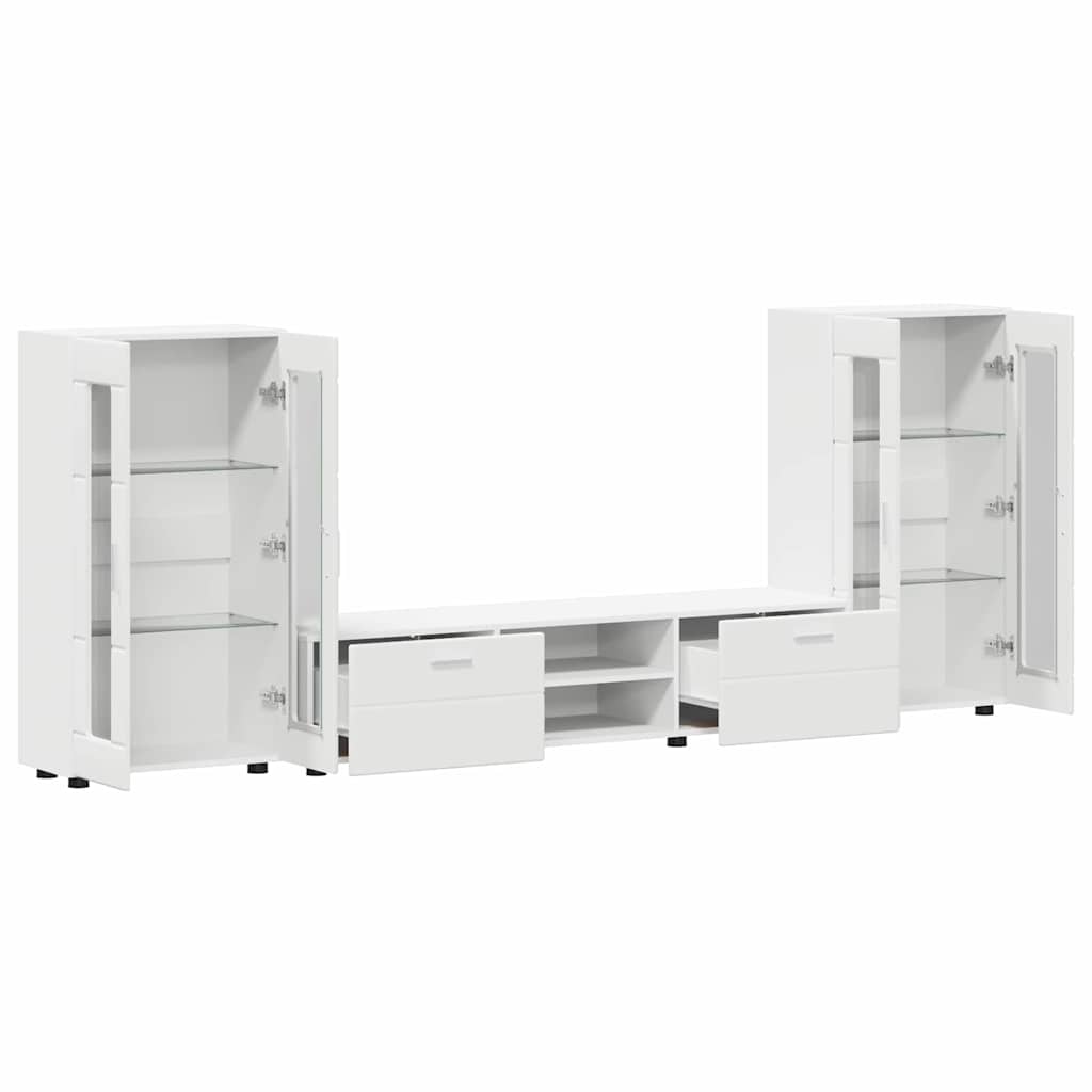 vidaXL TV-kast met lade met plank Wit 100.5 x 39 x 30 cm Bewerkt hout
