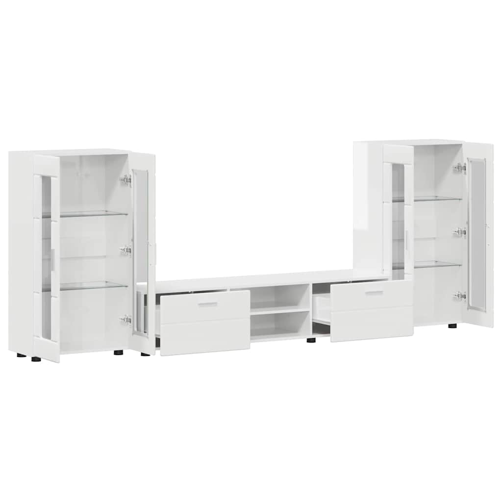 vidaXL TV-kast met lade met plank Wit 100.5 x 39 x 30 cm Bewerkt hout