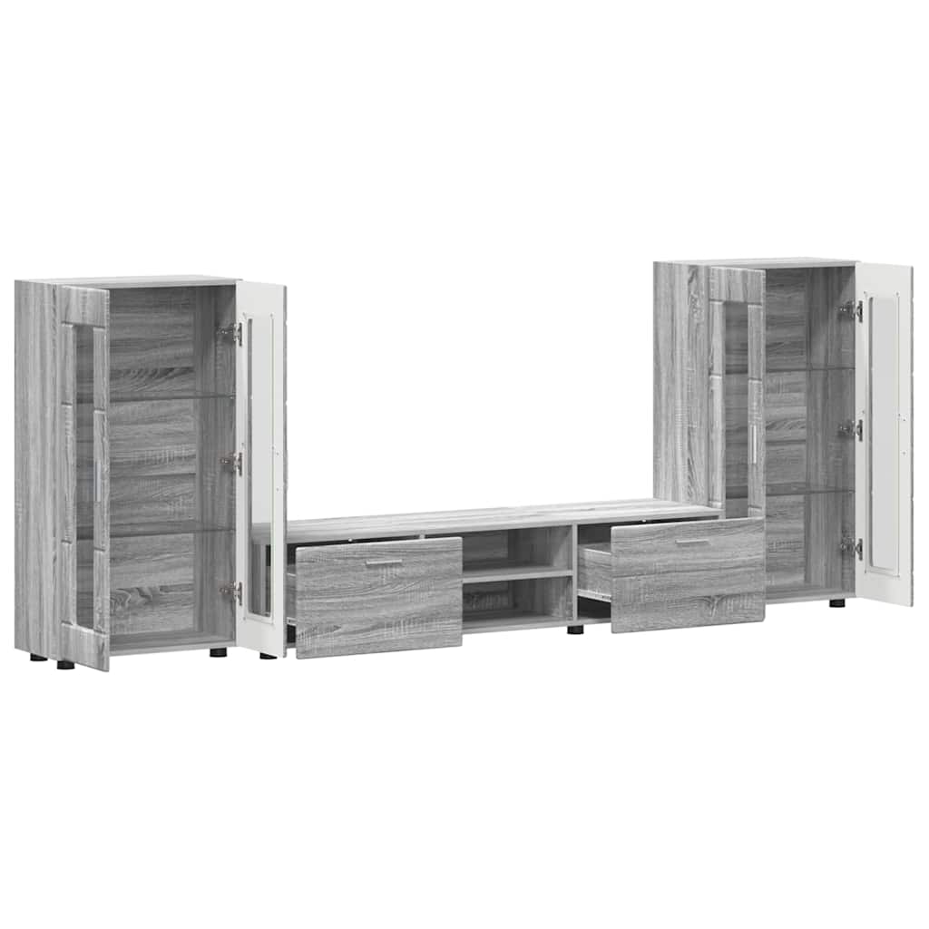 vidaXL TV-kast met lade met plank Wit 100.5 x 39 x 30 cm Bewerkt hout