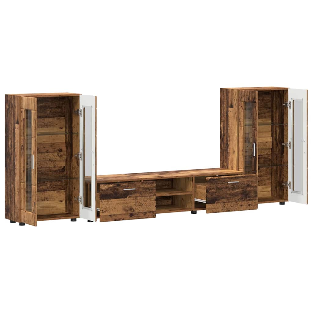 vidaXL TV-kast met lade met plank Wit 100.5 x 39 x 30 cm Bewerkt hout