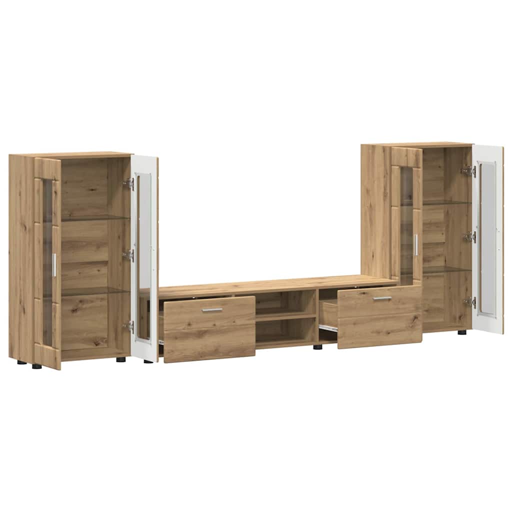 vidaXL TV-kast met lade met plank Wit 100.5 x 39 x 30 cm Bewerkt hout