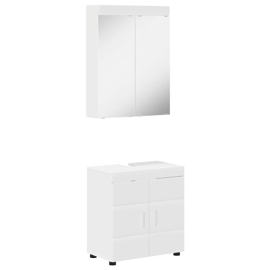 vidaXL Badkamer wastafelkast Wit 60 x 34 x 63 cm Bewerkt hout