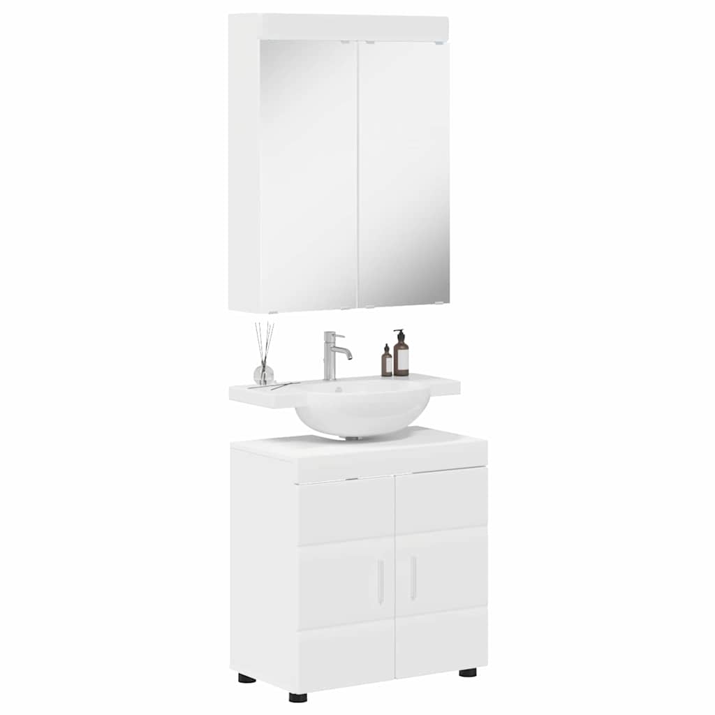 vidaXL Badkamer wastafelkast Wit 60 x 34 x 63 cm Bewerkt hout