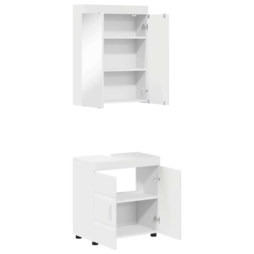 vidaXL Badkamer wastafelkast Wit 60 x 34 x 63 cm Bewerkt hout