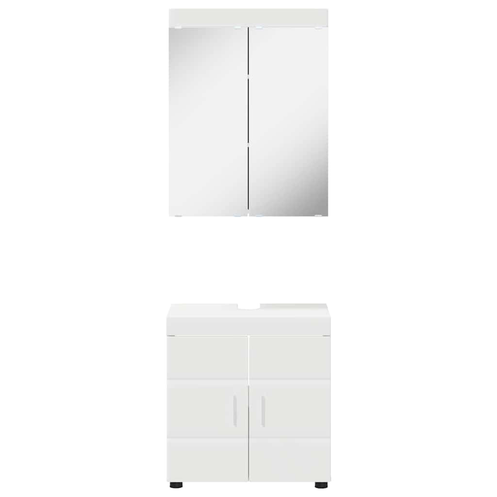 vidaXL Badkamer wastafelkast Wit 60 x 34 x 63 cm Bewerkt hout