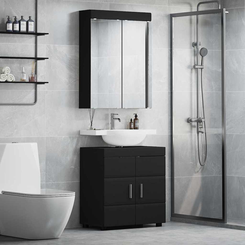 vidaXL Badkamer wastafelkast Wit 60 x 34 x 63 cm Bewerkt hout