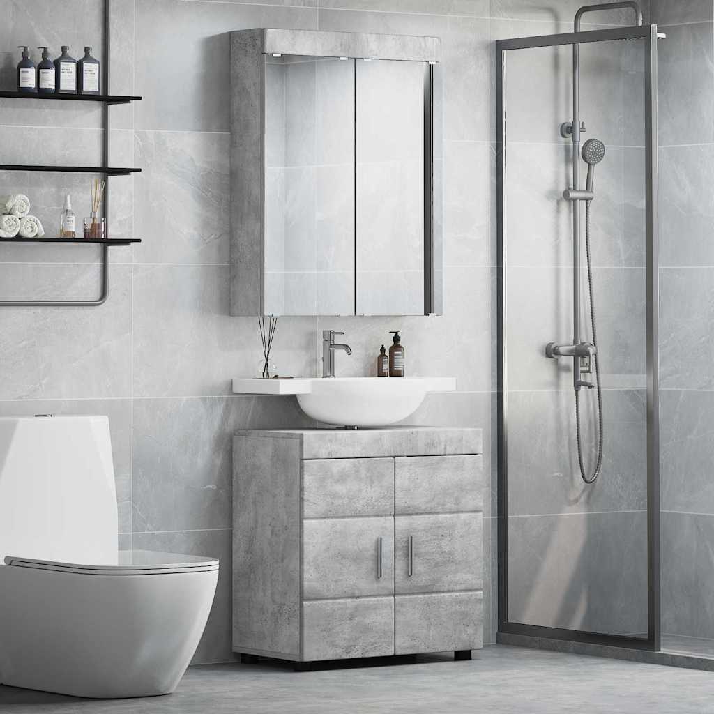 vidaXL Badkamer wastafelkast Wit 60 x 34 x 63 cm Bewerkt hout