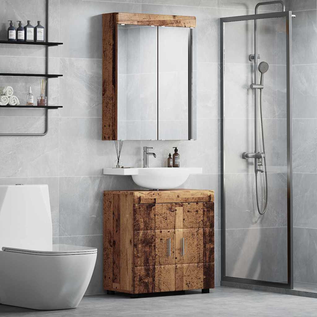 vidaXL Badkamer wastafelkast Wit 60 x 34 x 63 cm Bewerkt hout