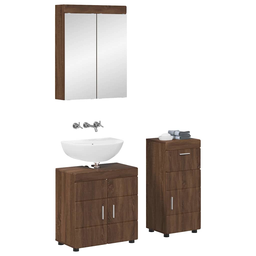 vidaXL Badkamer wastafelkast Wit 60 x 34 x 63 cm Bewerkt hout