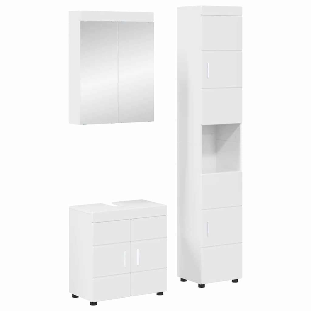 vidaXL Badkamer wastafelkast Wit 60 x 34 x 63 cm Bewerkt hout