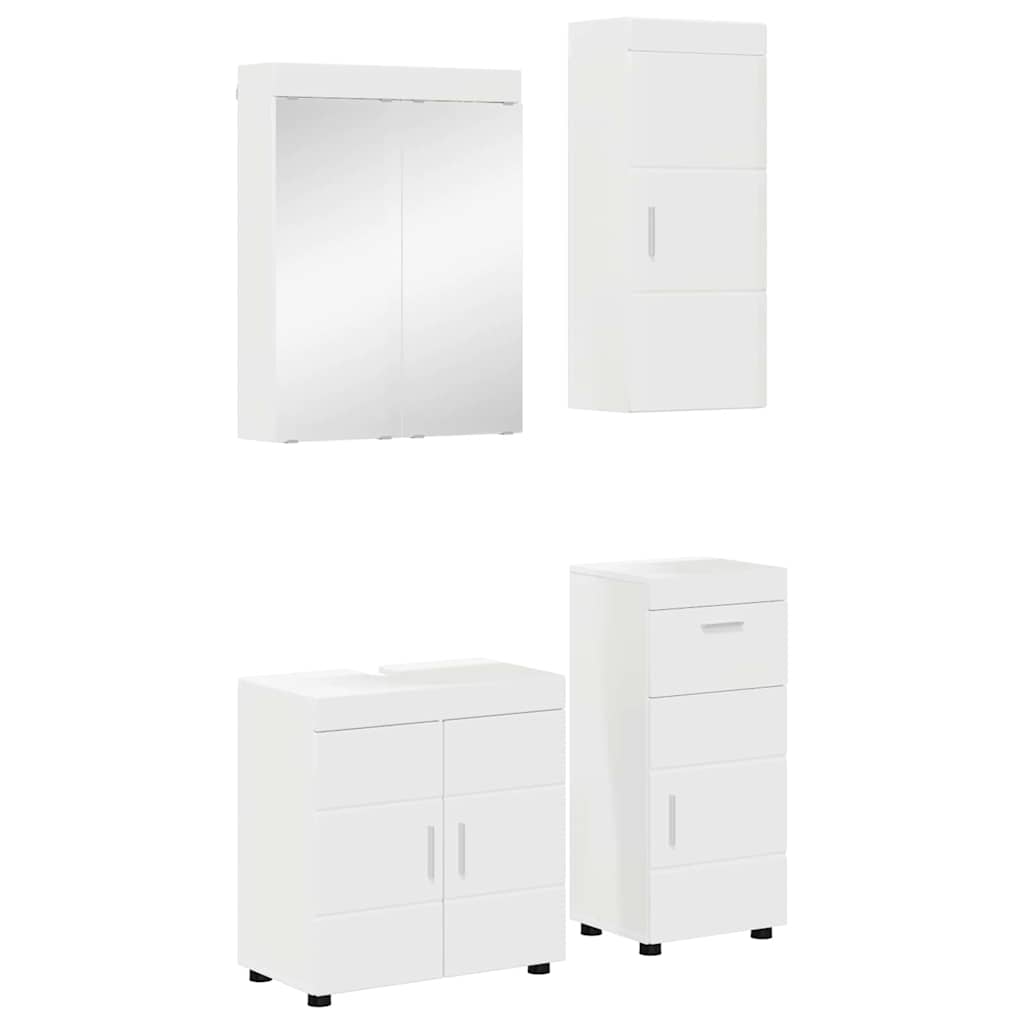 vidaXL Badkamer wastafelkast Wit 60 x 34 x 63 cm Bewerkt hout