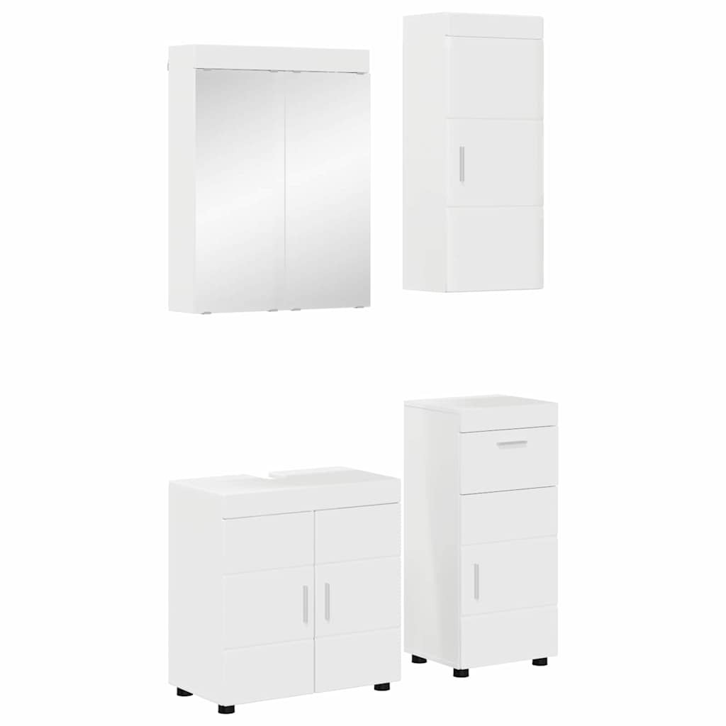 vidaXL Badkamer wastafelkast Wit 60 x 34 x 63 cm Bewerkt hout