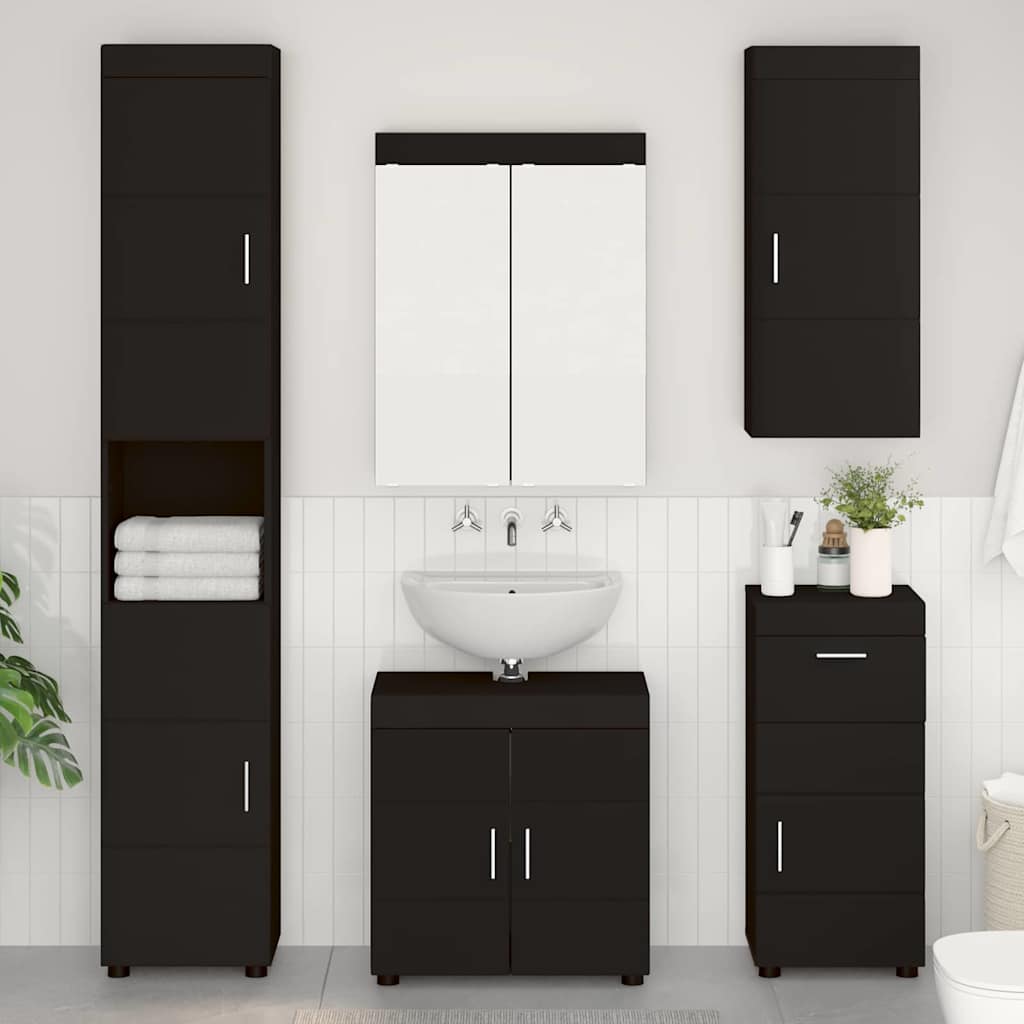 vidaXL Badkamer wastafelkast Wit 60 x 34 x 63 cm Bewerkt hout