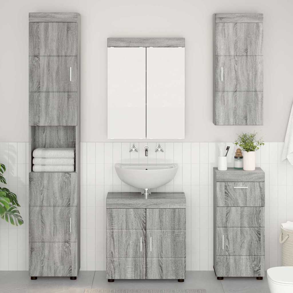 vidaXL Badkamer wastafelkast Wit 60 x 34 x 63 cm Bewerkt hout